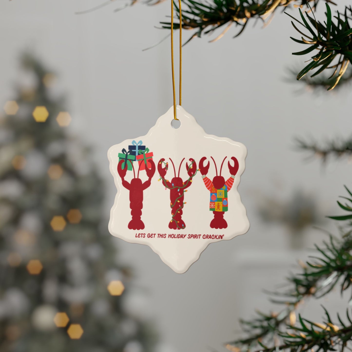 Copy of RI Holiday Cake- Ceramic Ornament
