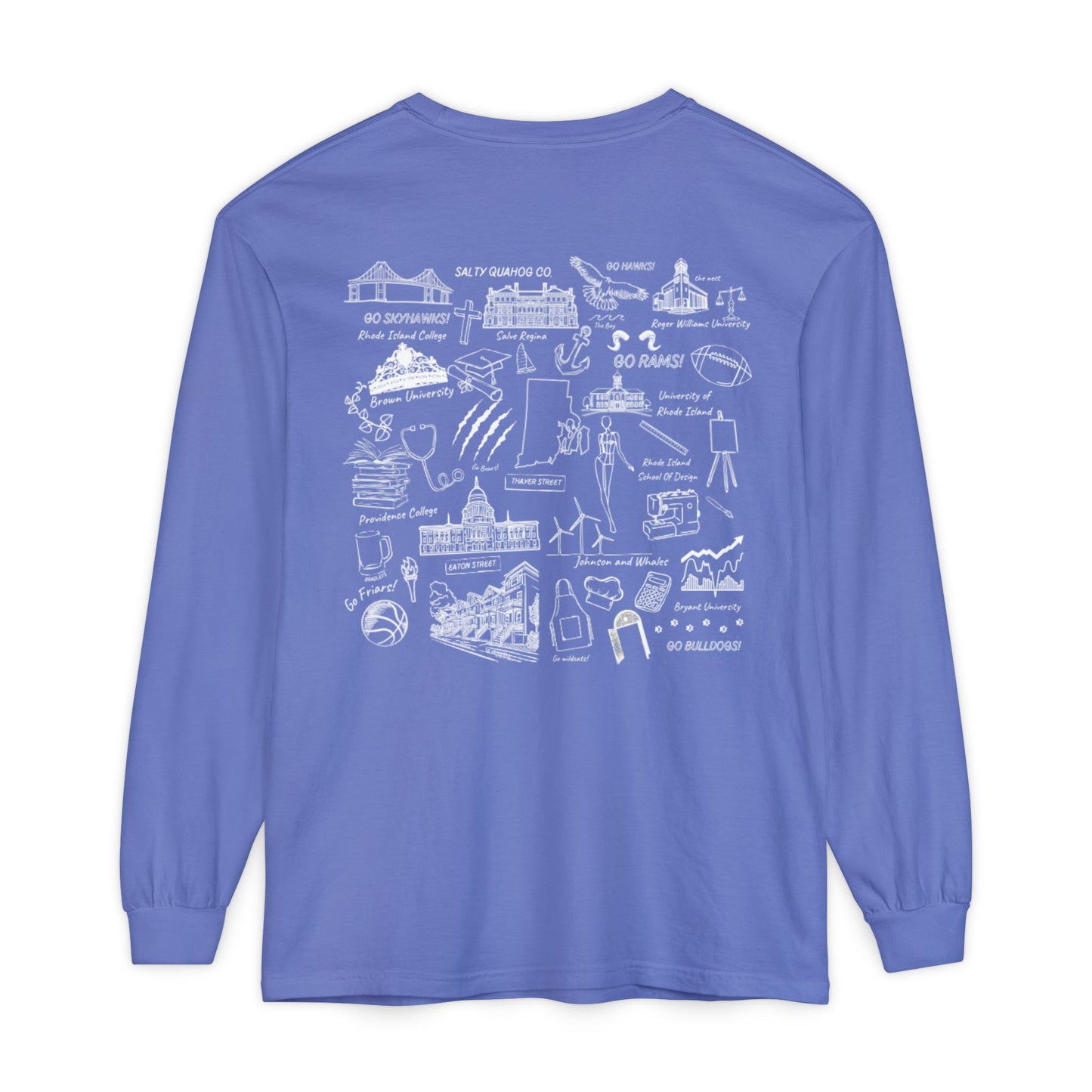 College Sketch Unisex Long Sleeve T-Shirt