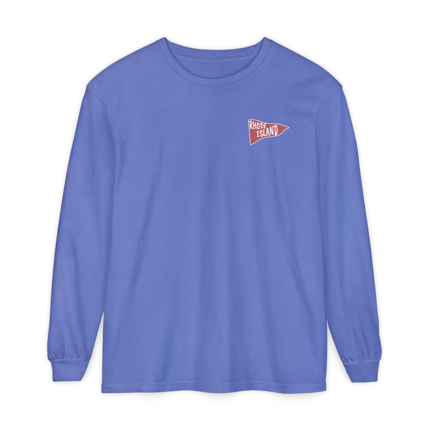 RI College Sketched Unisex Long Sleeve T-Shirt Red Flag