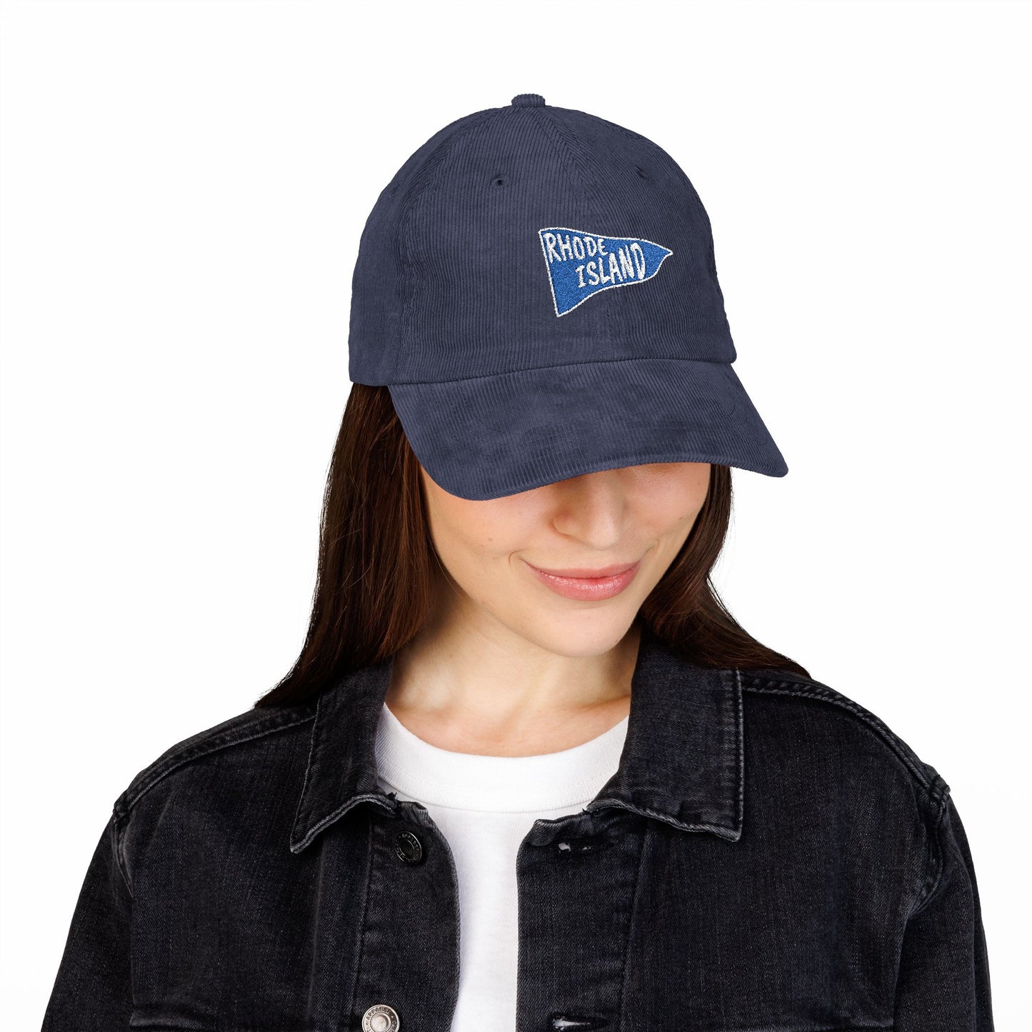RI College Hat Blue Flag
