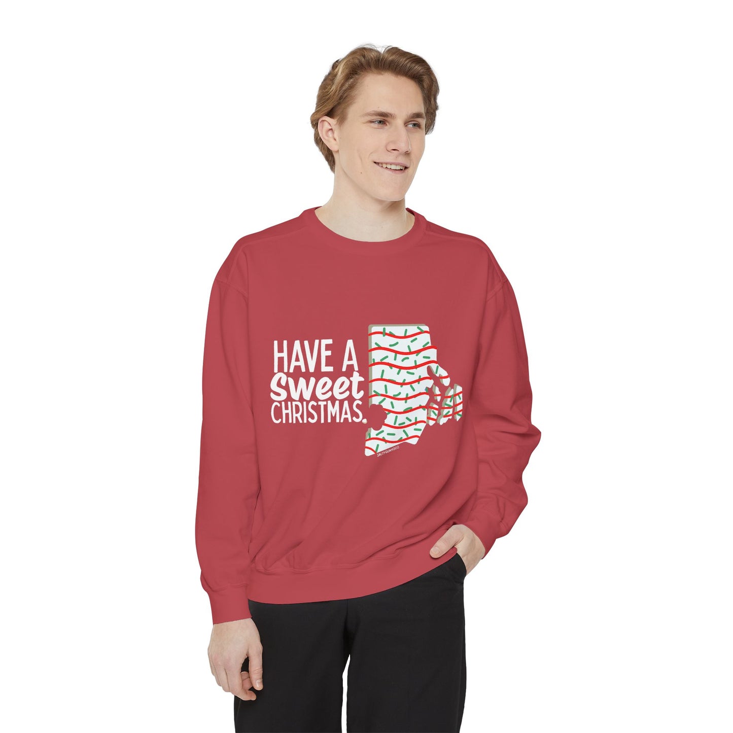 RI Shaped Holiday Cake Crewneck