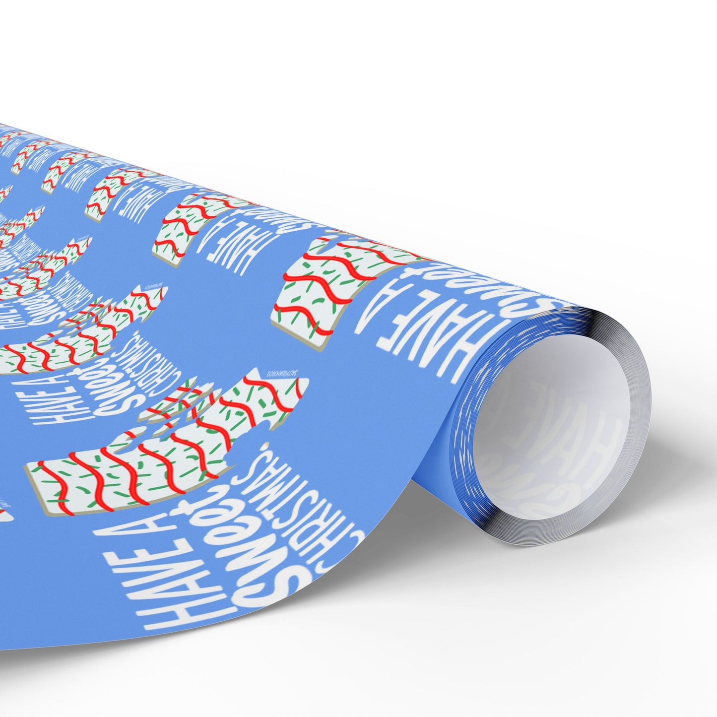 RI Shaped Holiday Cake Wrapping Paper