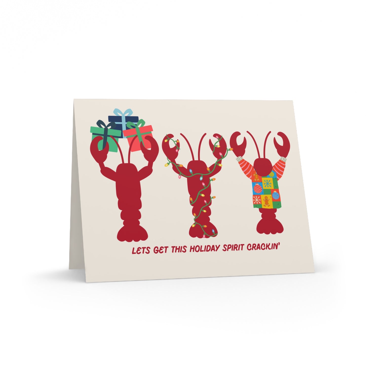 Lets Get This Holiday Spirit Crackin-Holidays Greeting Cards (8, 16, 24 pcs)