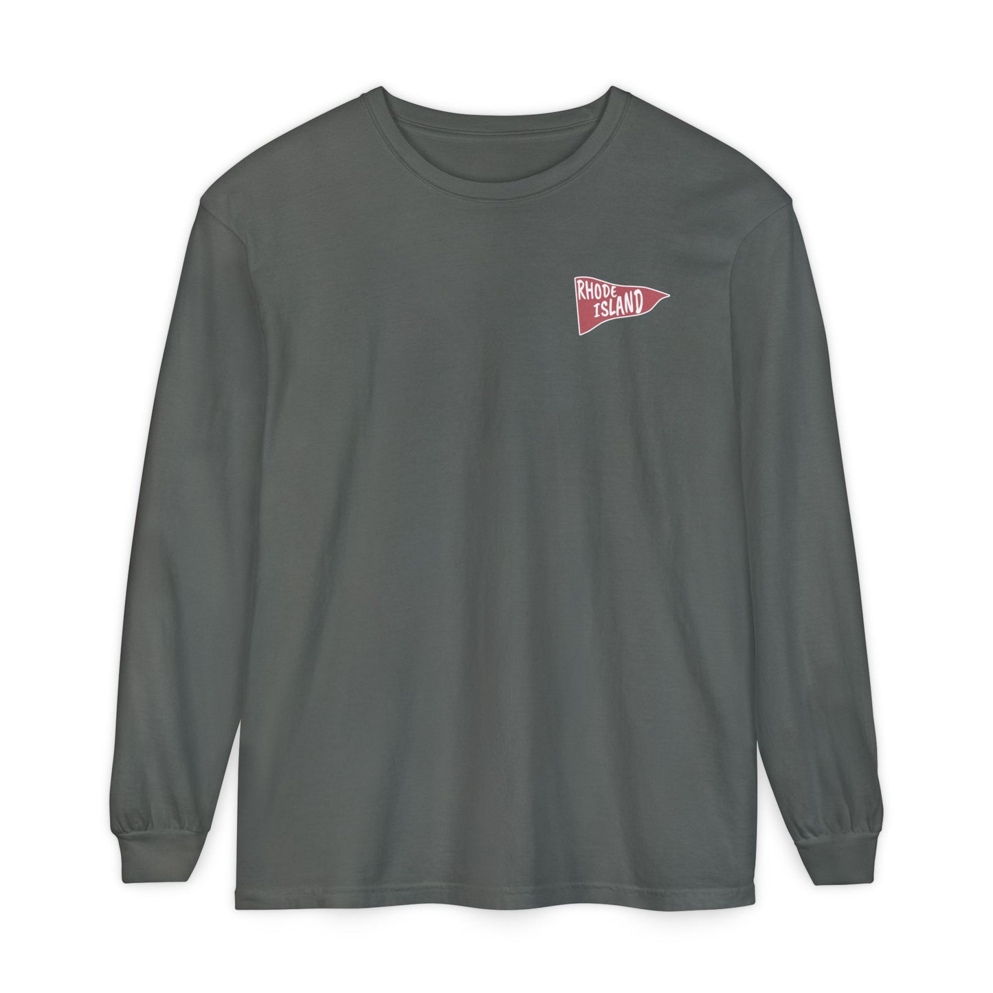 RI College Sketched Unisex Long Sleeve T-Shirt Red Flag