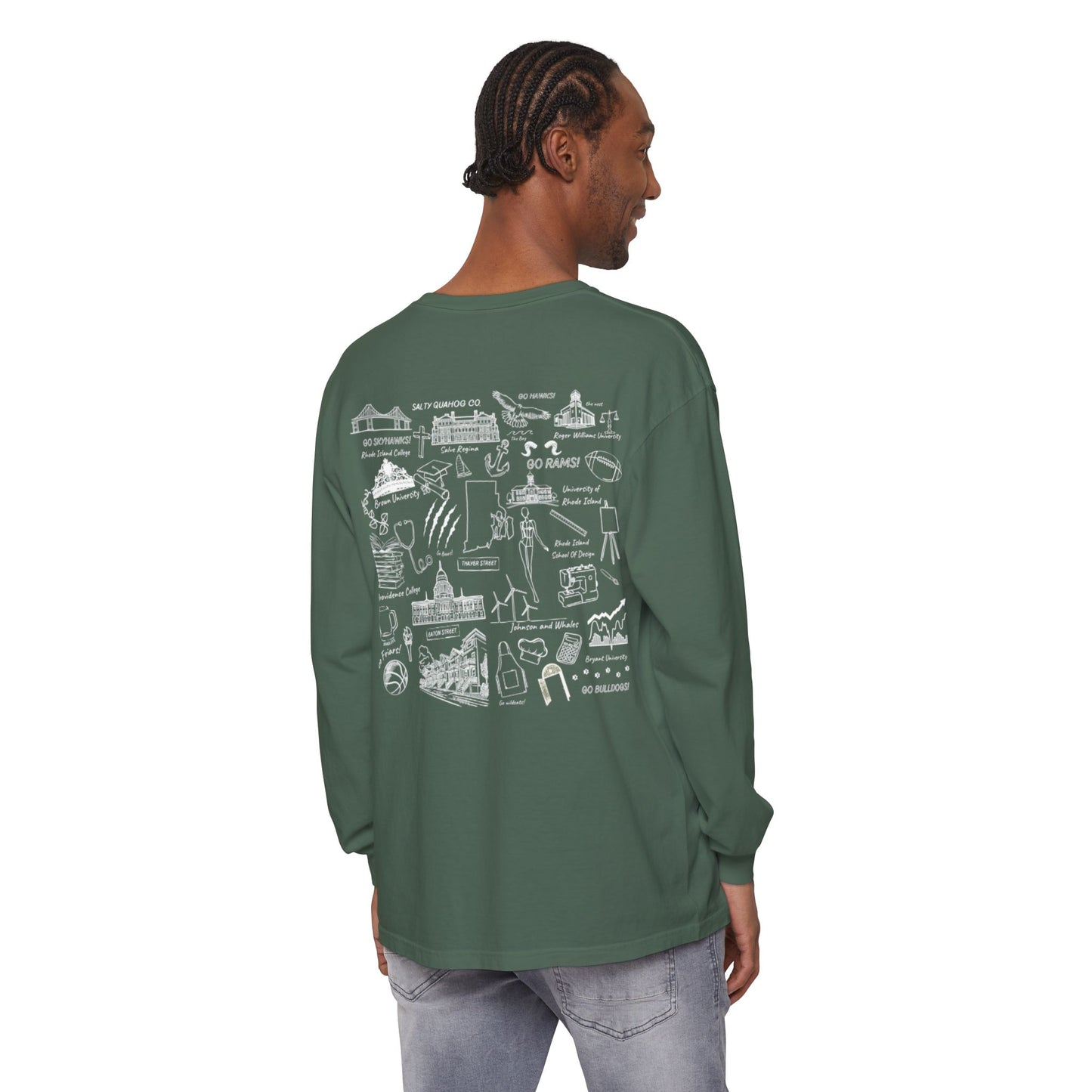 College Sketch Unisex Long Sleeve T-Shirt
