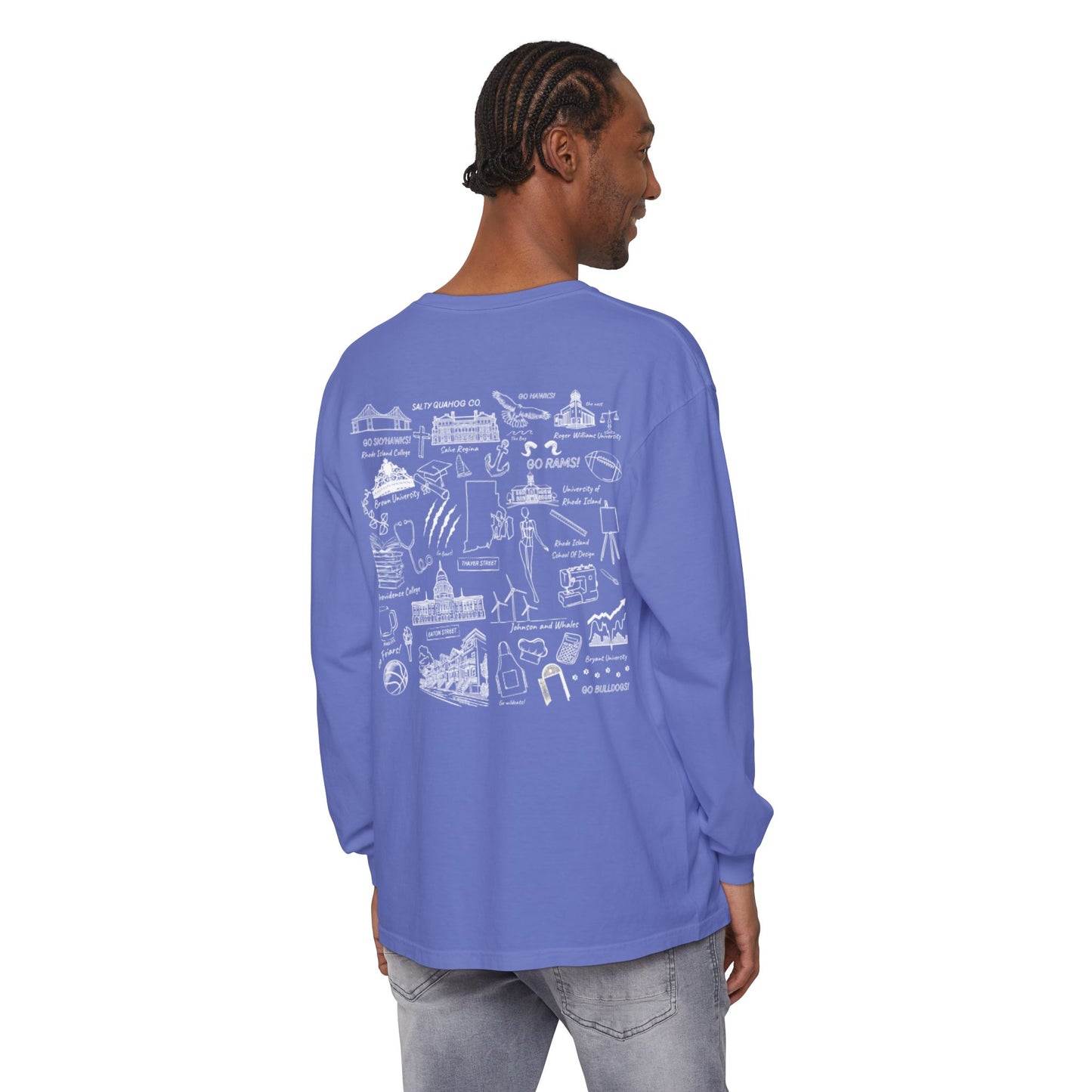 College Sketch Unisex Long Sleeve T-Shirt