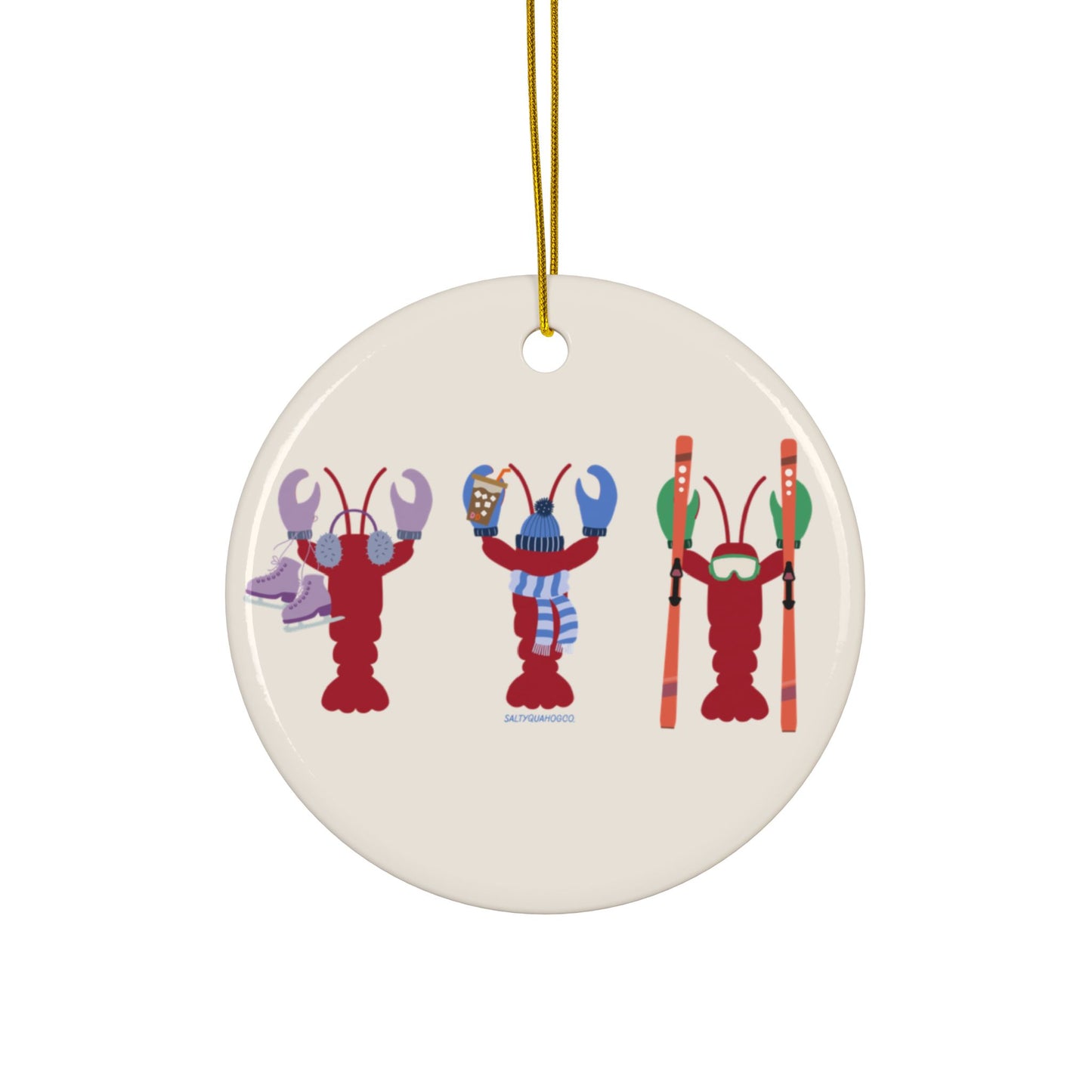 East Coast Winter Lobsters- Ceramic Ornament