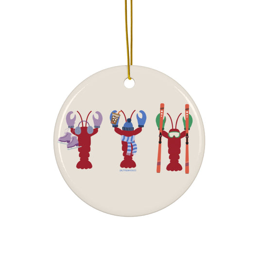 East Coast Winter Lobsters- Ceramic Ornament