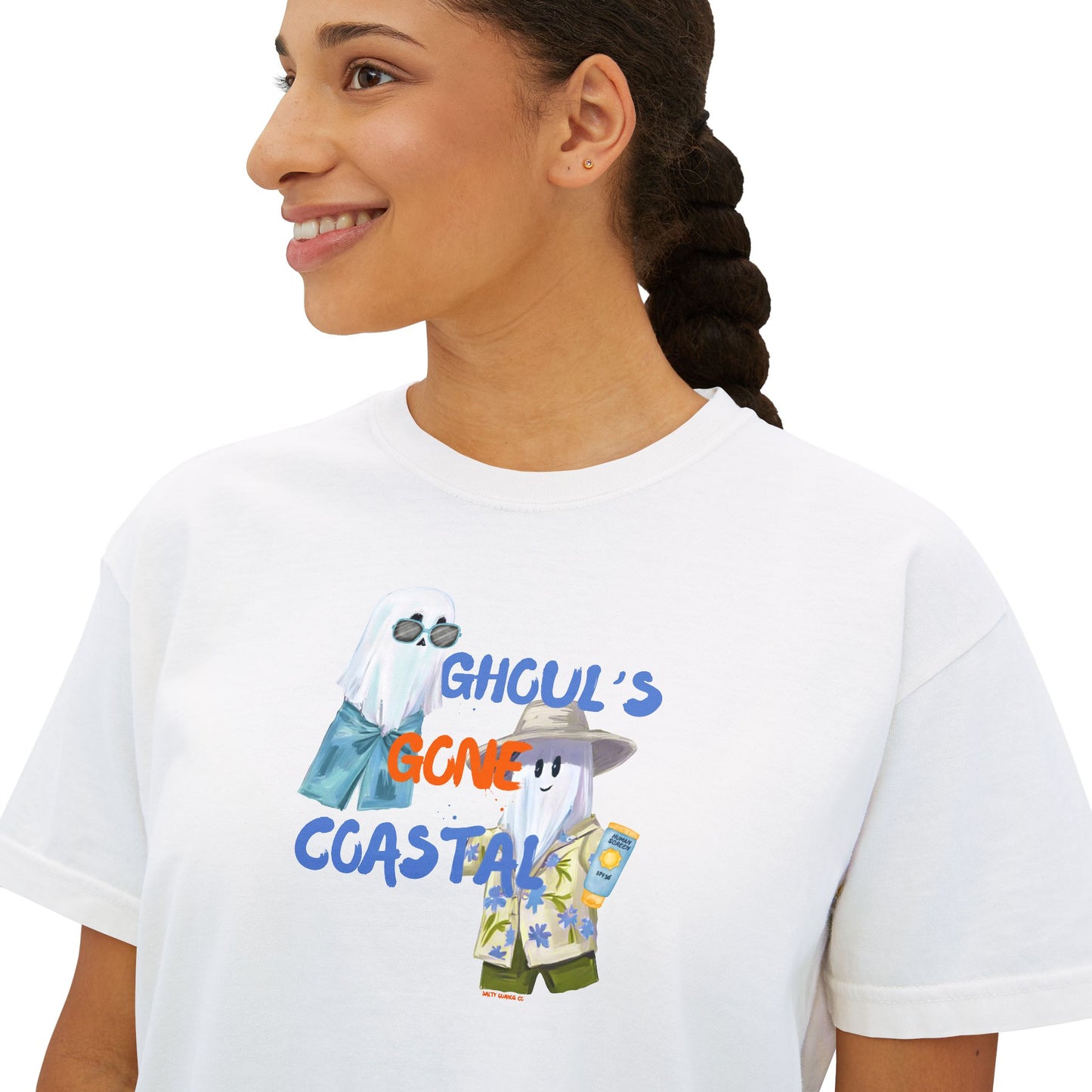 Women's Boxy Tee - Ghouls Gone Coastal Halloween Collection T-Shirt