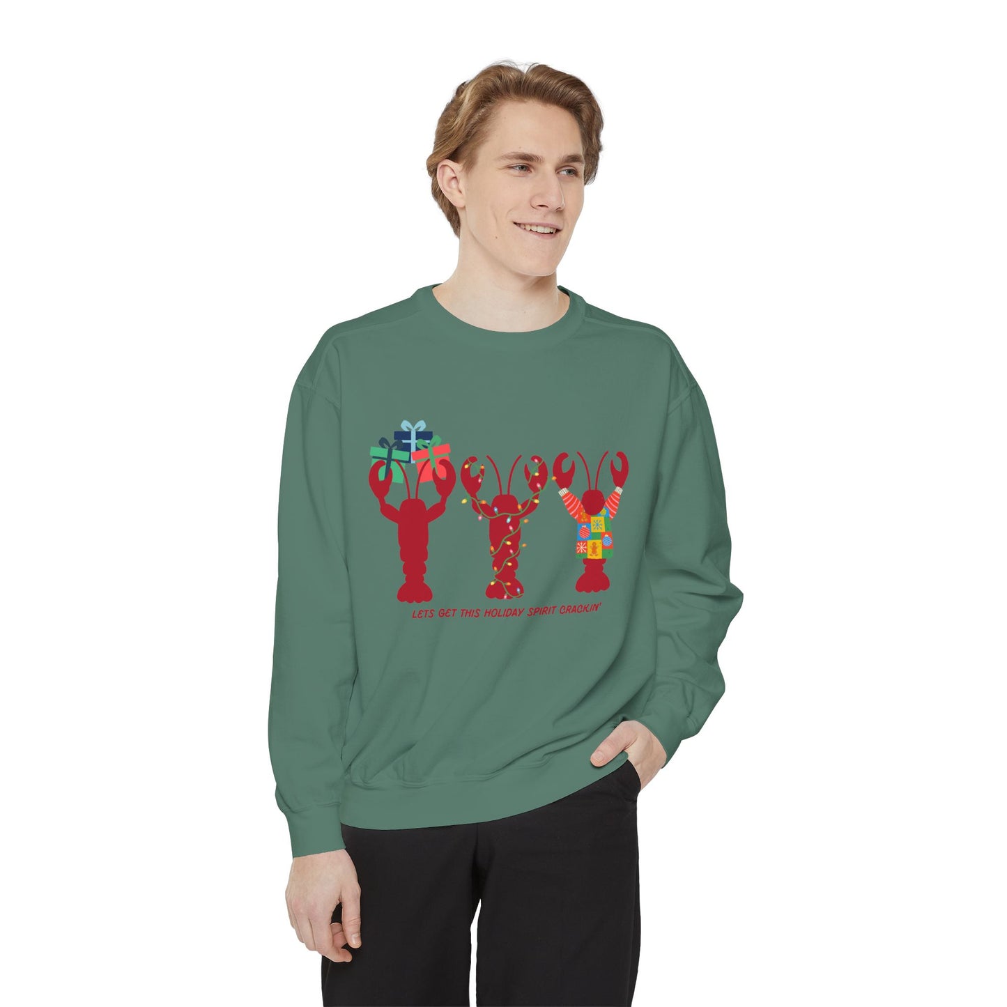 Lets Get This Holiday Spirit Crackin-Crewneck
