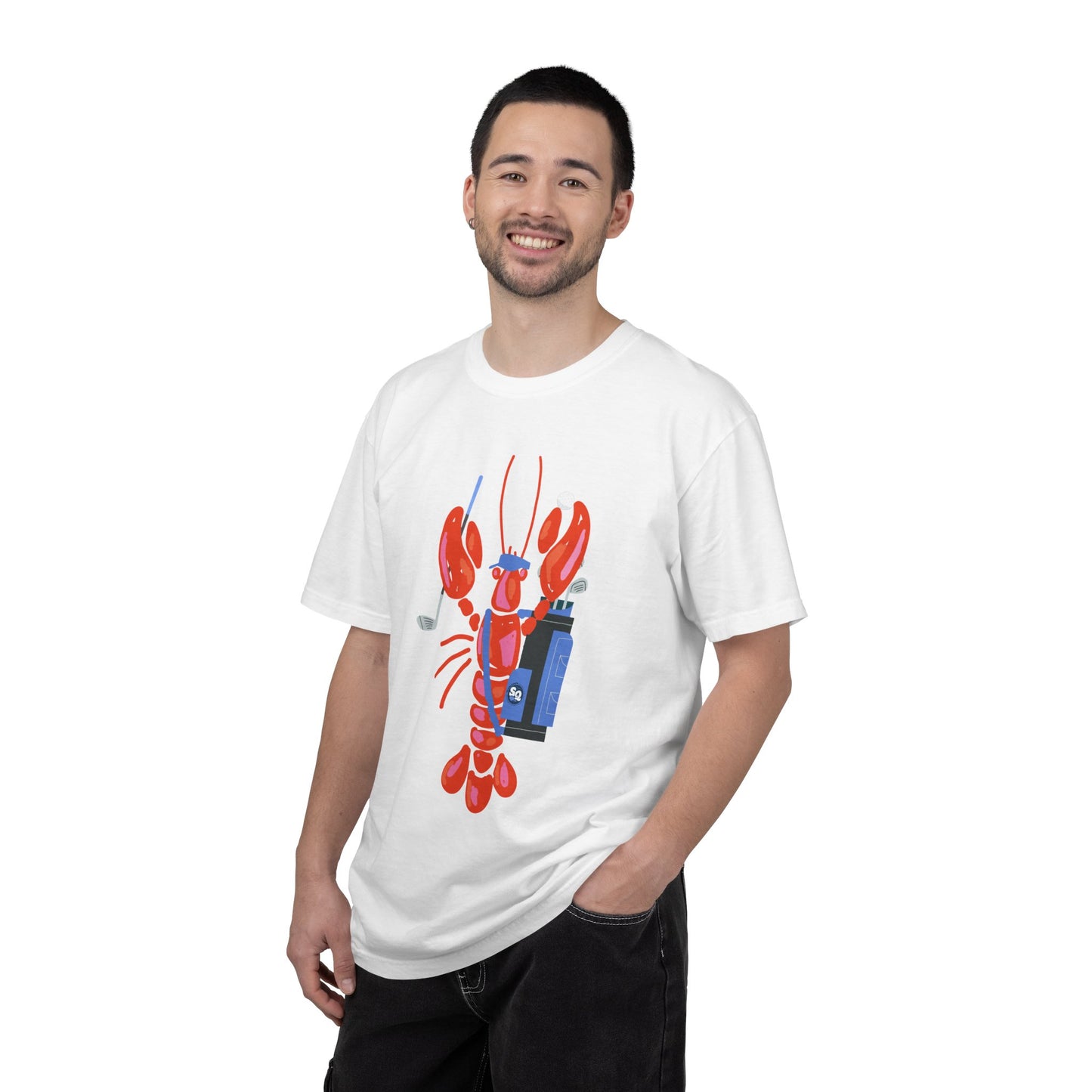 Salty Lobster Golfer- Golfer Coastal Tee