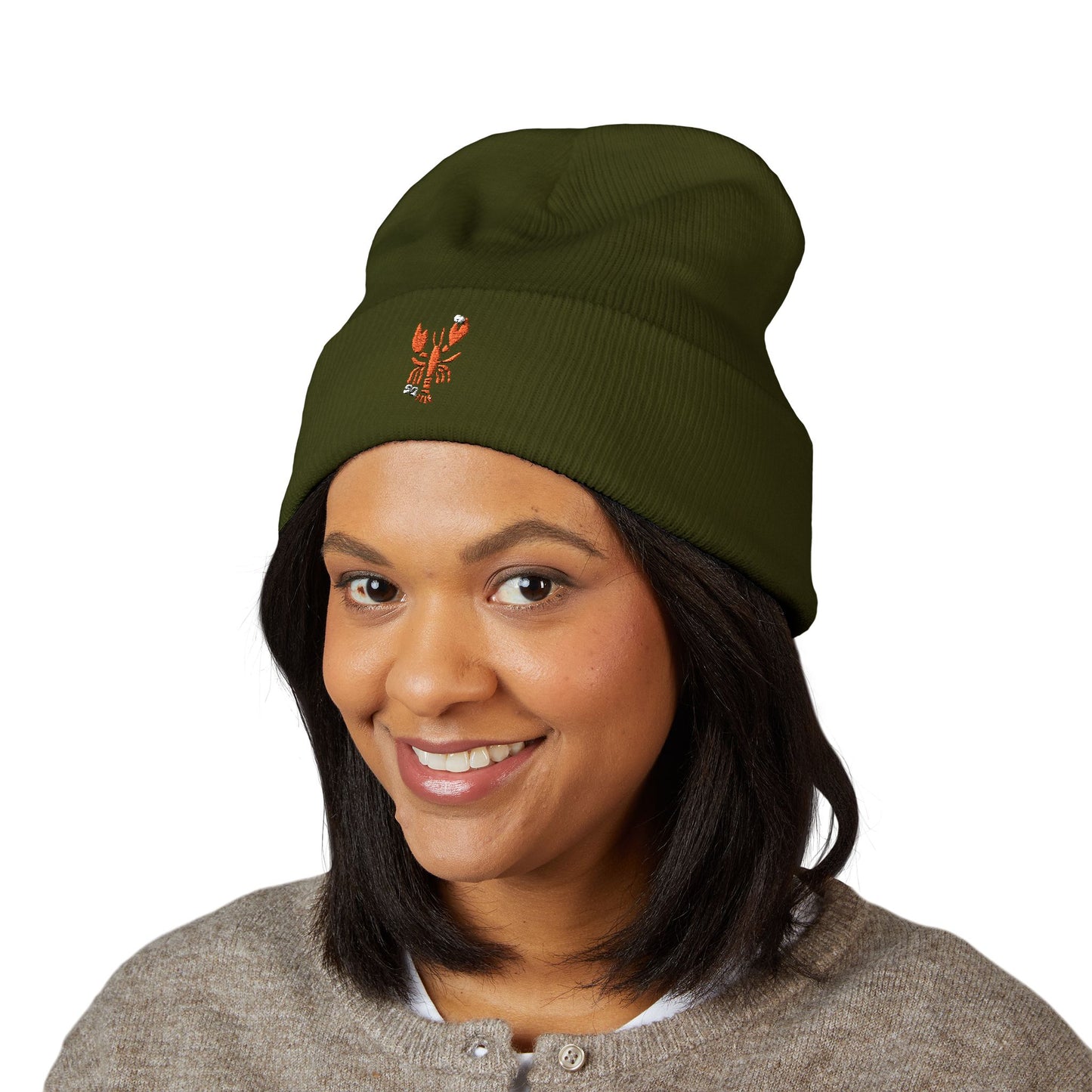 Embroidered Salty Quahog Lobster Beanie