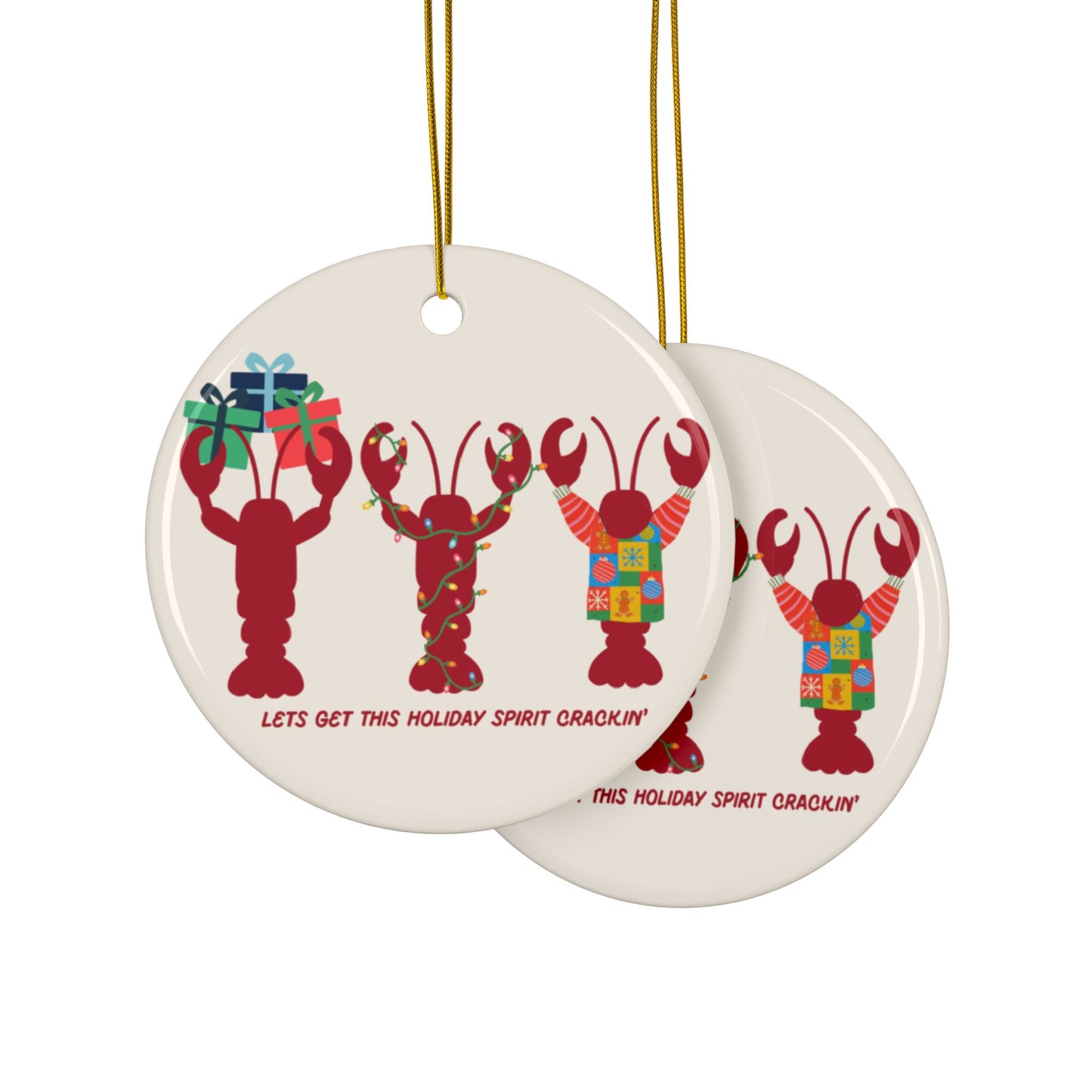 Copy of RI Holiday Cake- Ceramic Ornament