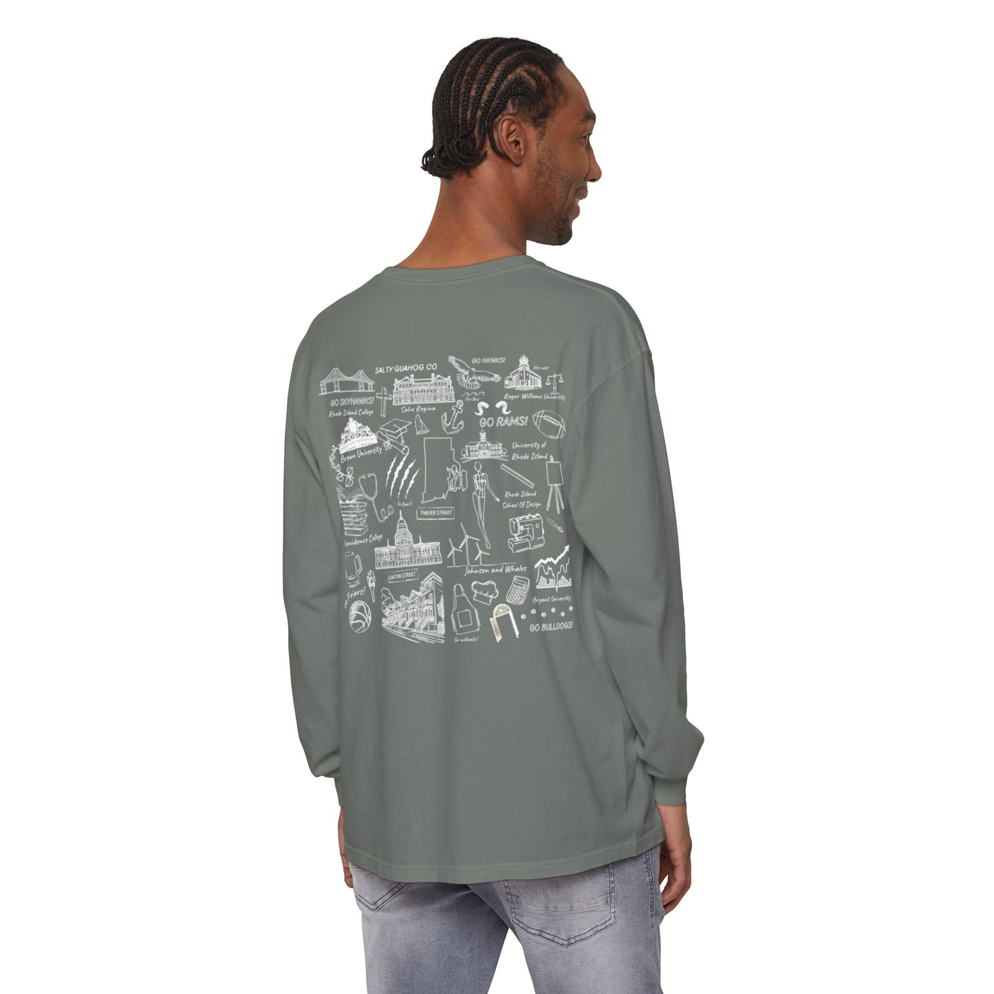 College Sketch Unisex Long Sleeve T-Shirt