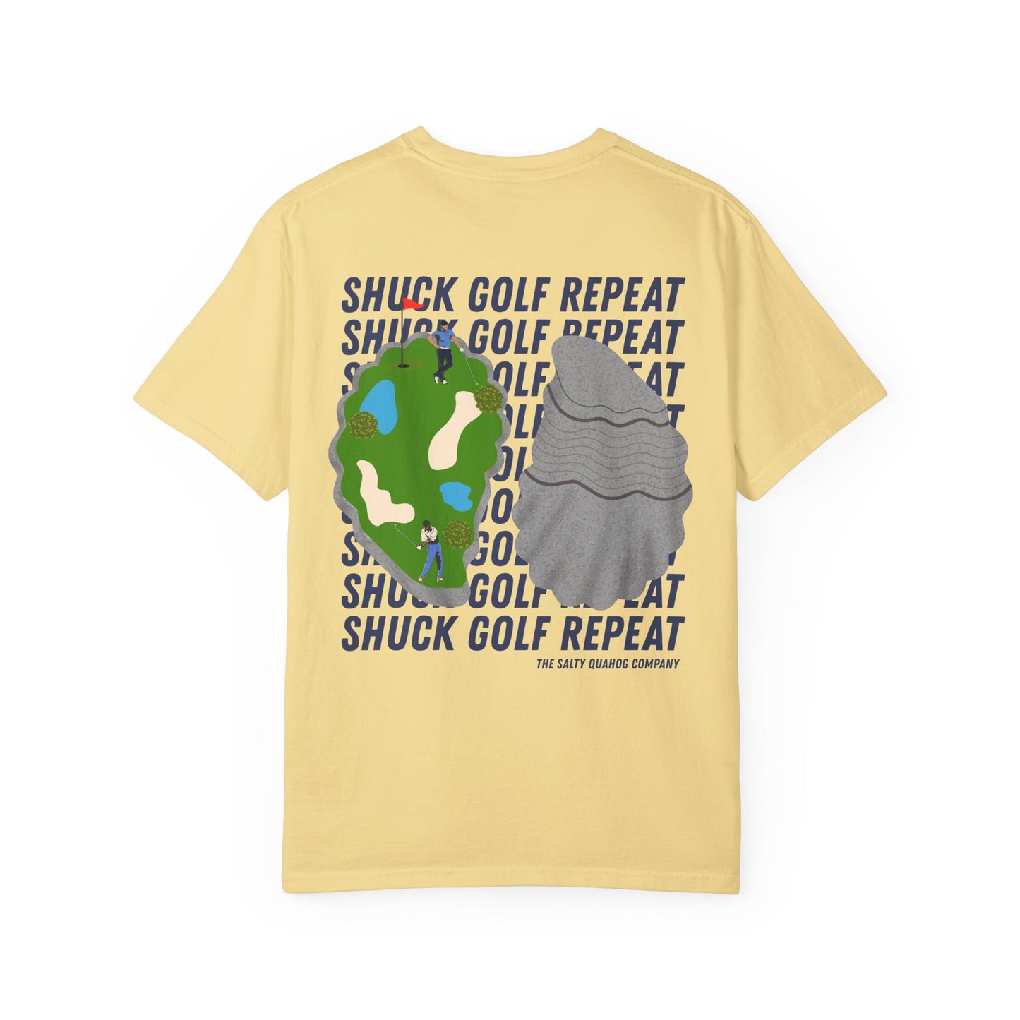 Shuck Golf Repeat Golf T-Shirt — Oyster & Golfer Coastal Tee
