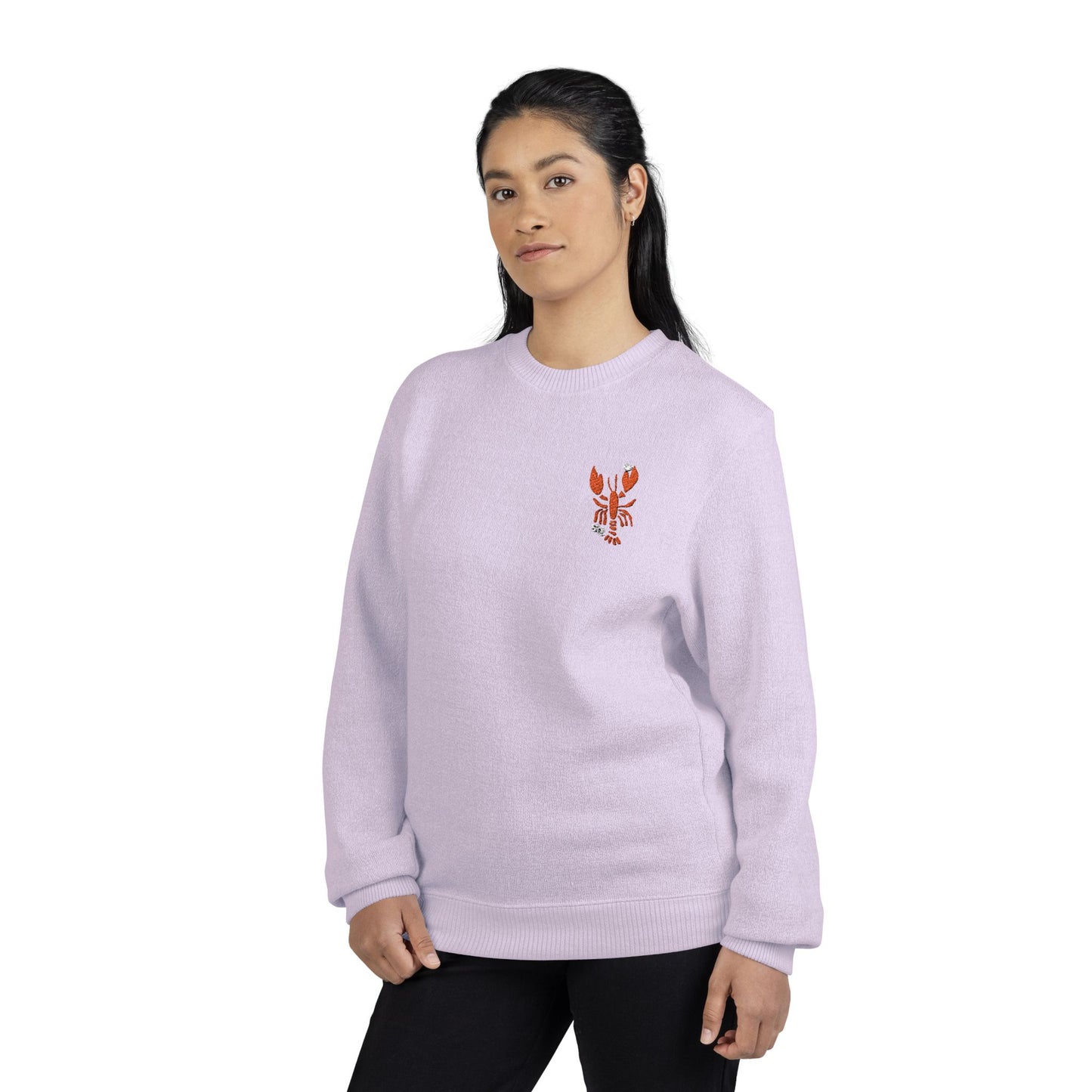 Embroidered Salty Quahog Lobster Knit Crewneck