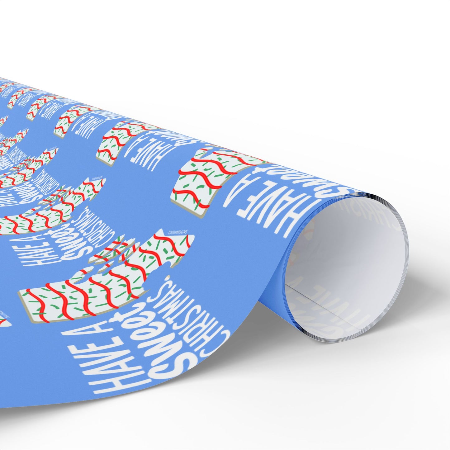 RI Shaped Holiday Cake Wrapping Paper