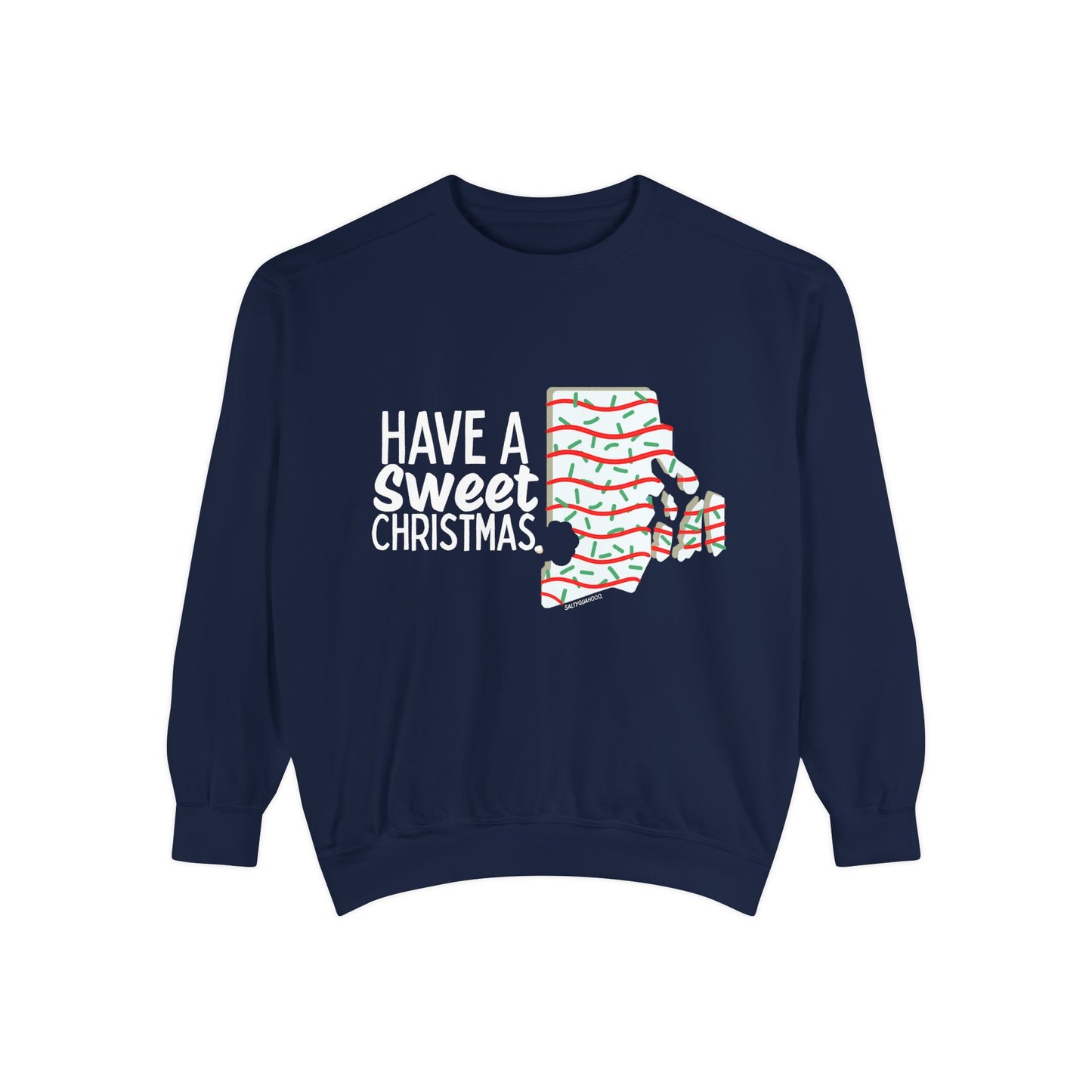 RI Shaped Holiday Cake Crewneck