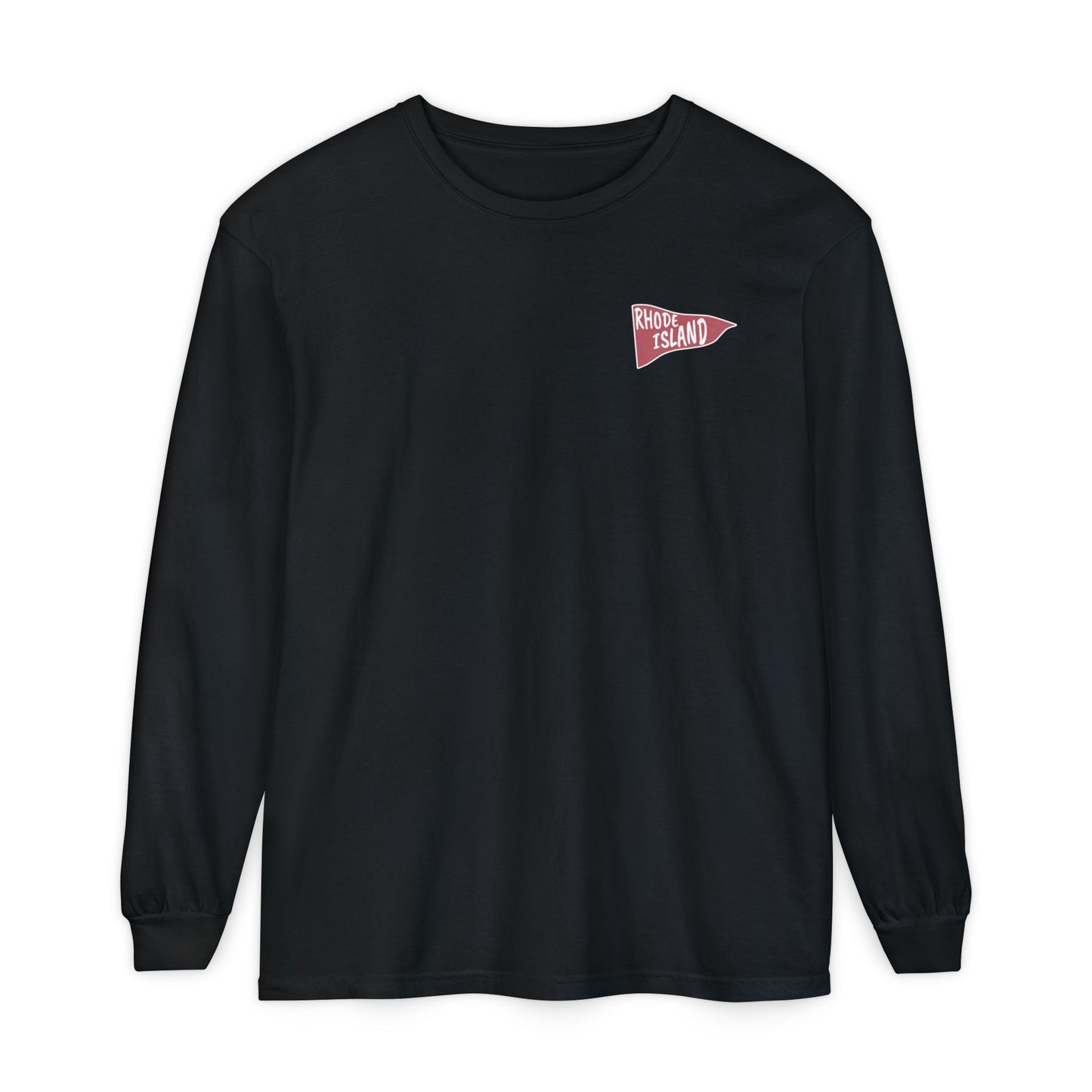 RI College Sketched Unisex Long Sleeve T-Shirt Red Flag