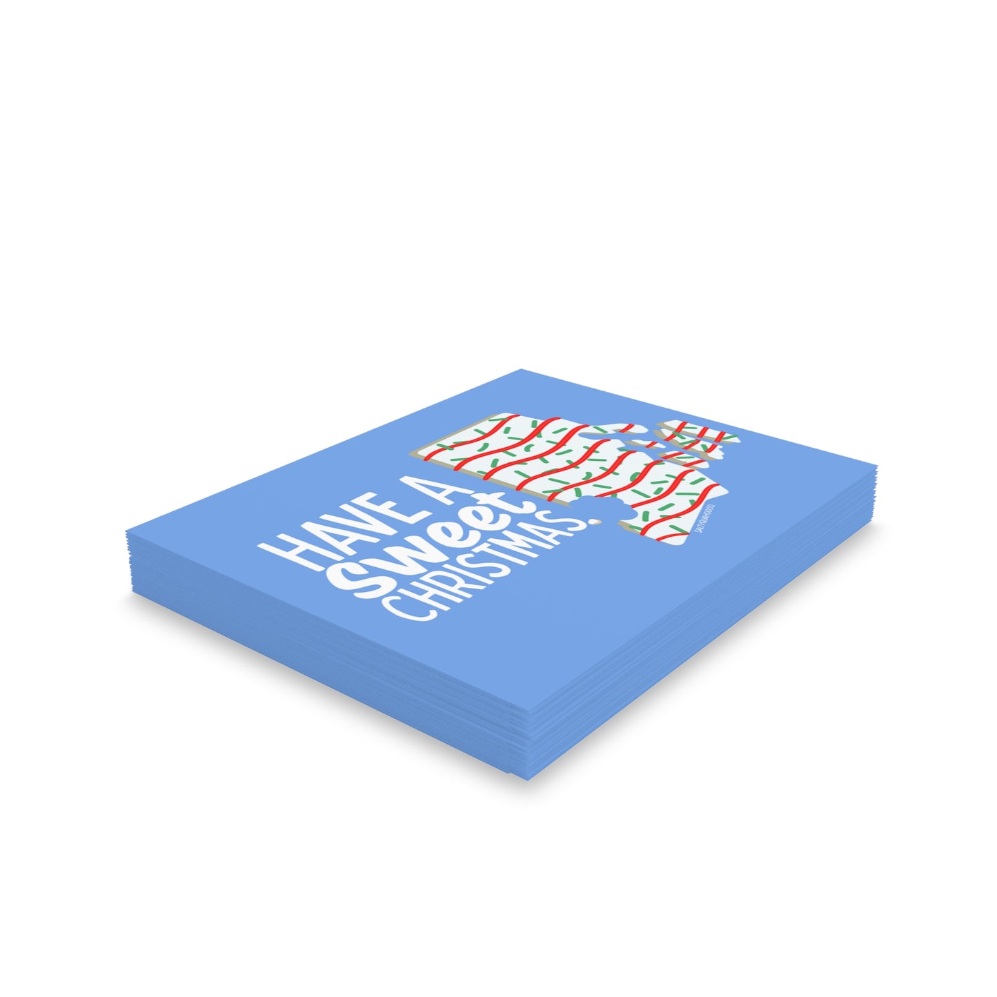 RI Shaped Holiday Cake Christmas Cards