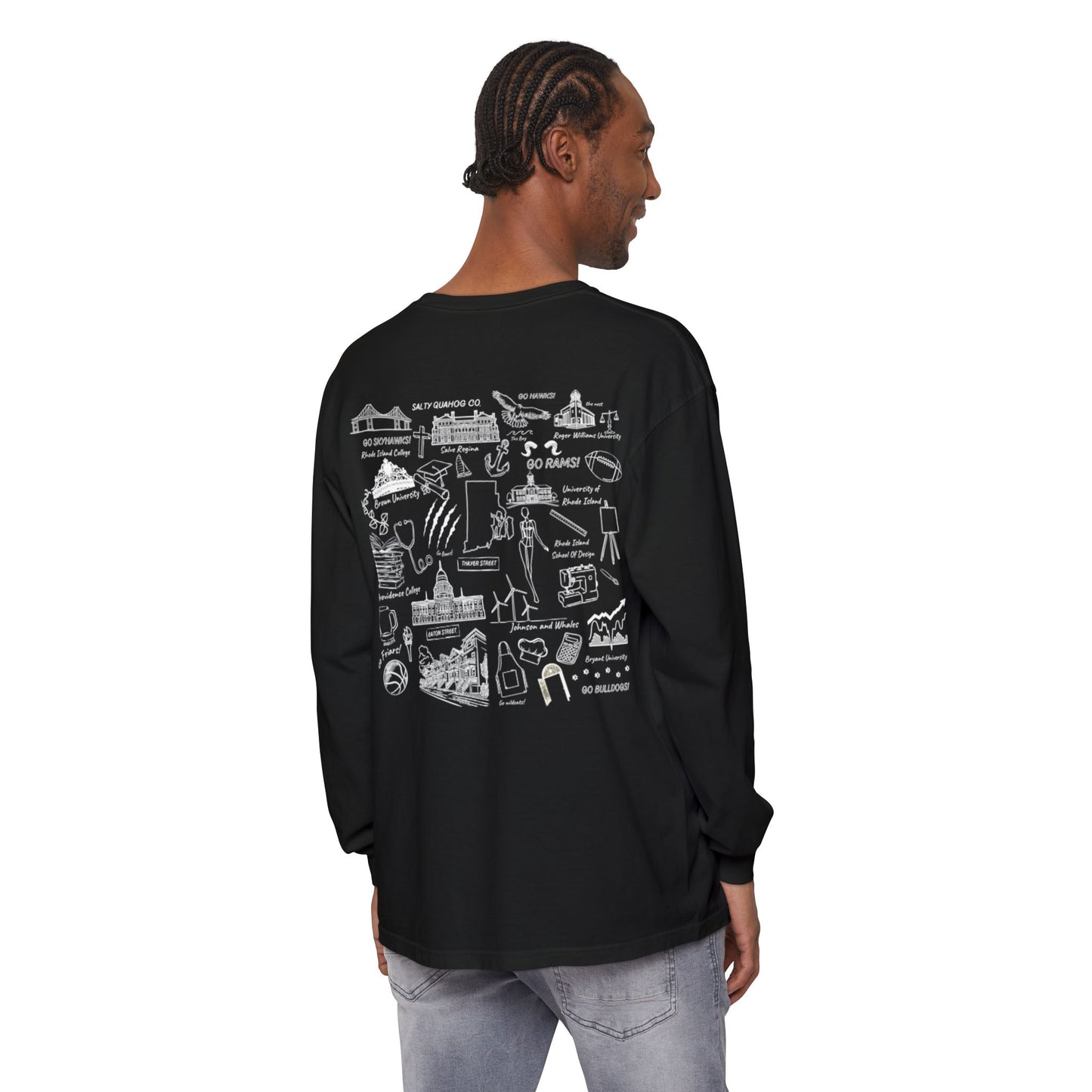 College Sketch Unisex Long Sleeve T-Shirt