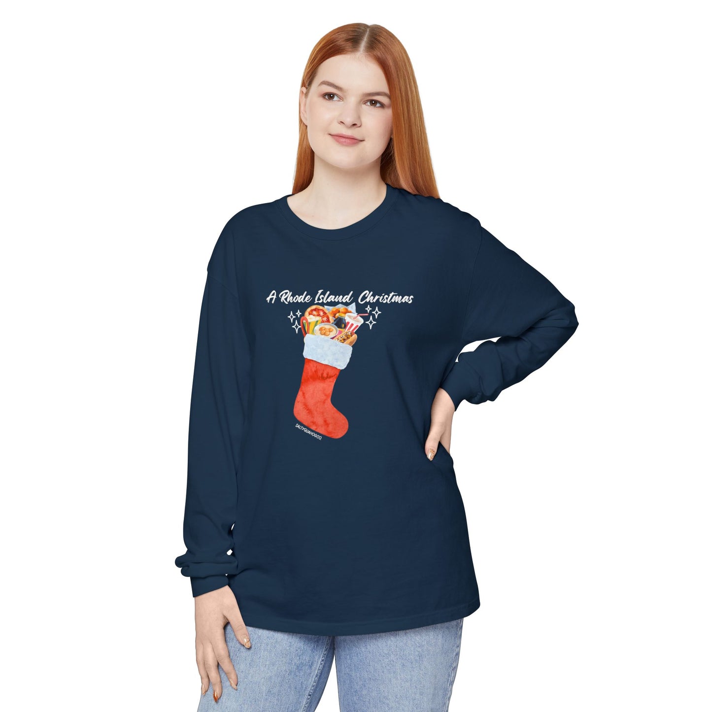 A Rhode Island Christmas- Long Sleeve T-Shirt