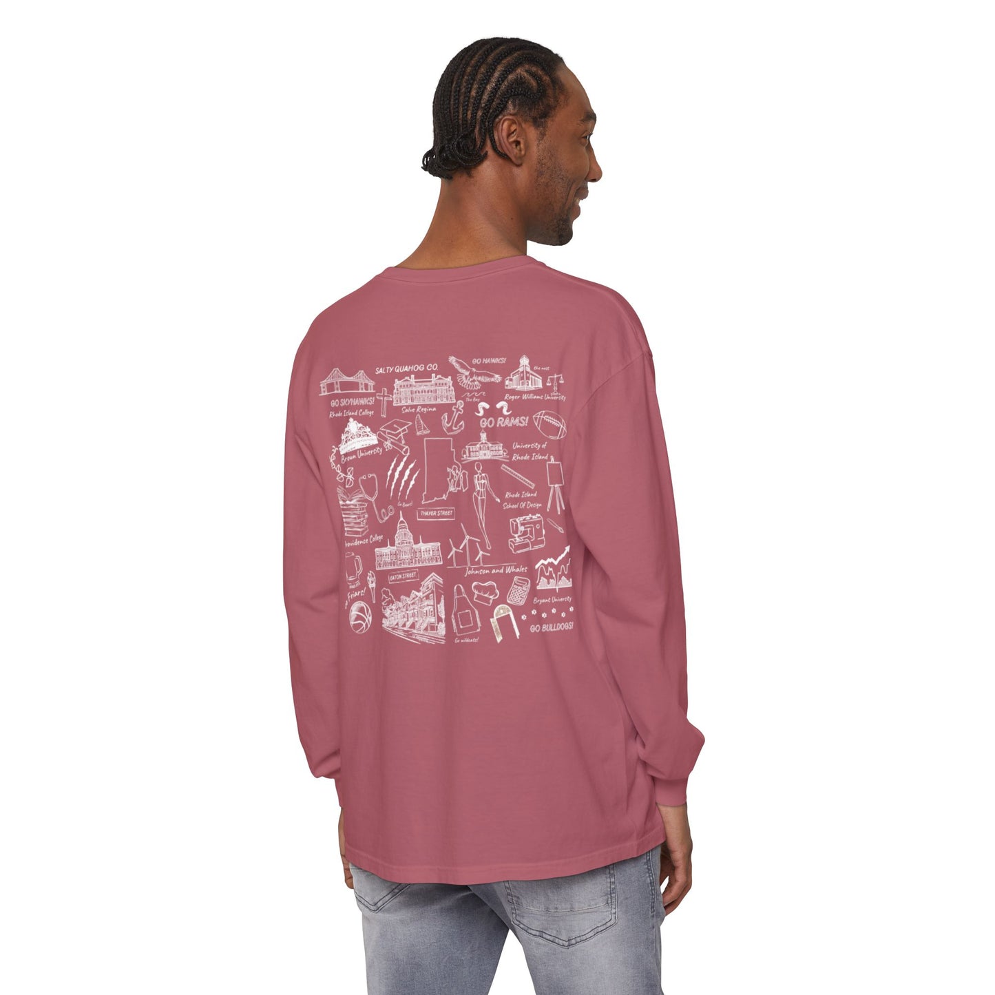 College Sketch Unisex Long Sleeve T-Shirt