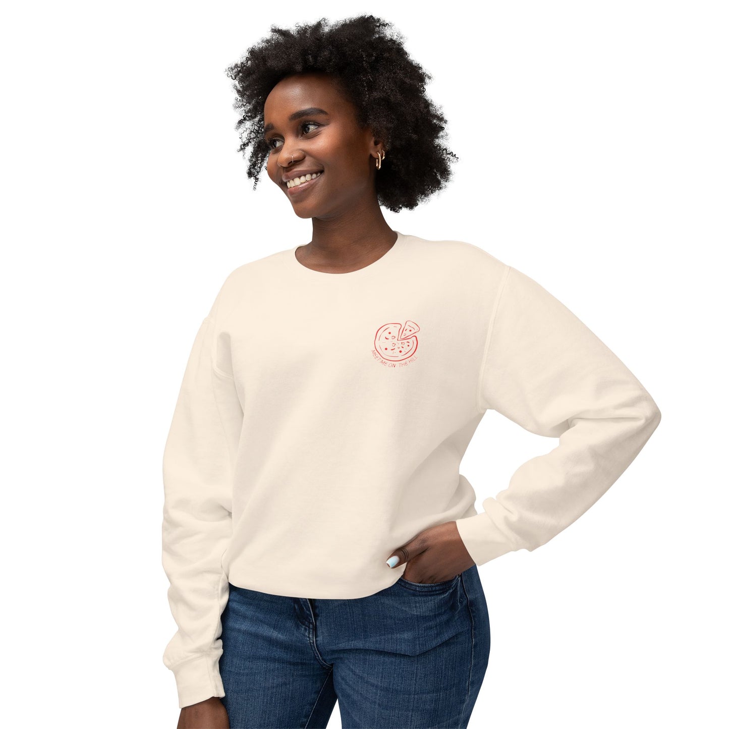 Meet me on the hill Unisex Lightweight Crewneck Sweatshirt