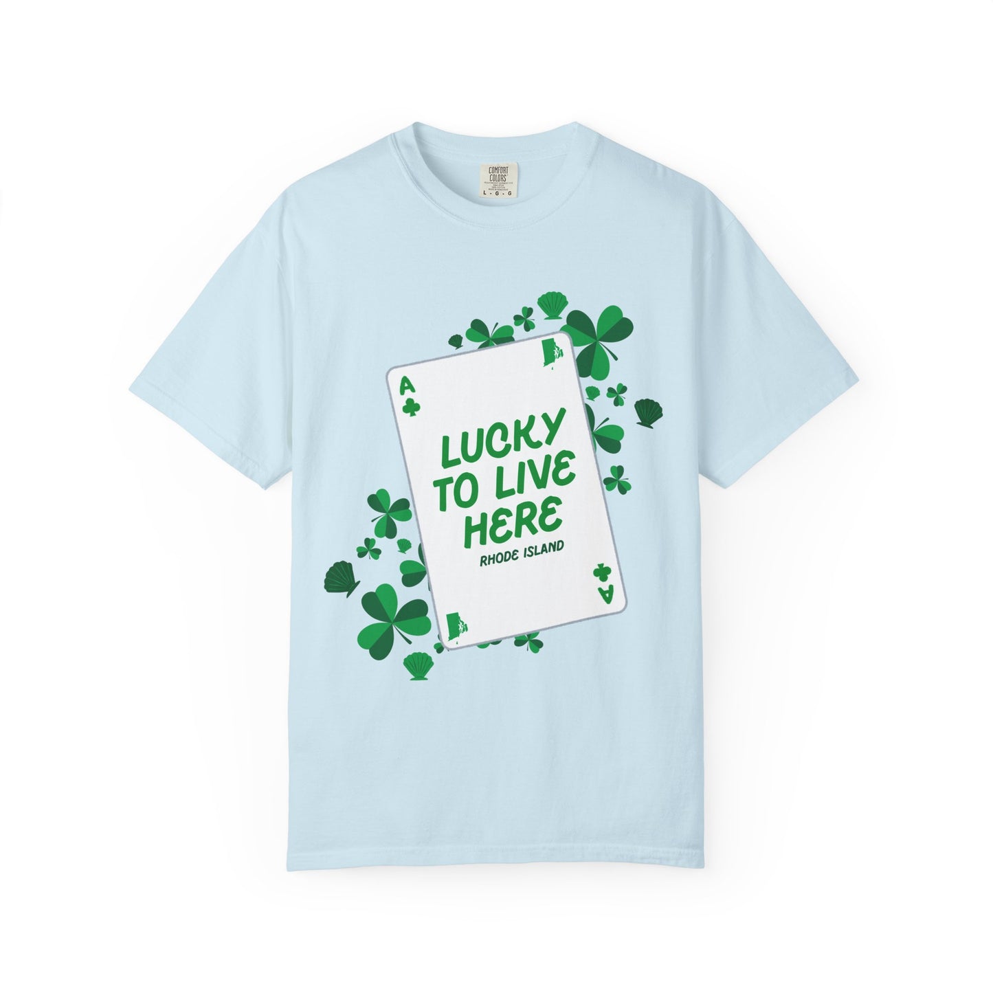 Lucky to live here RI Tee