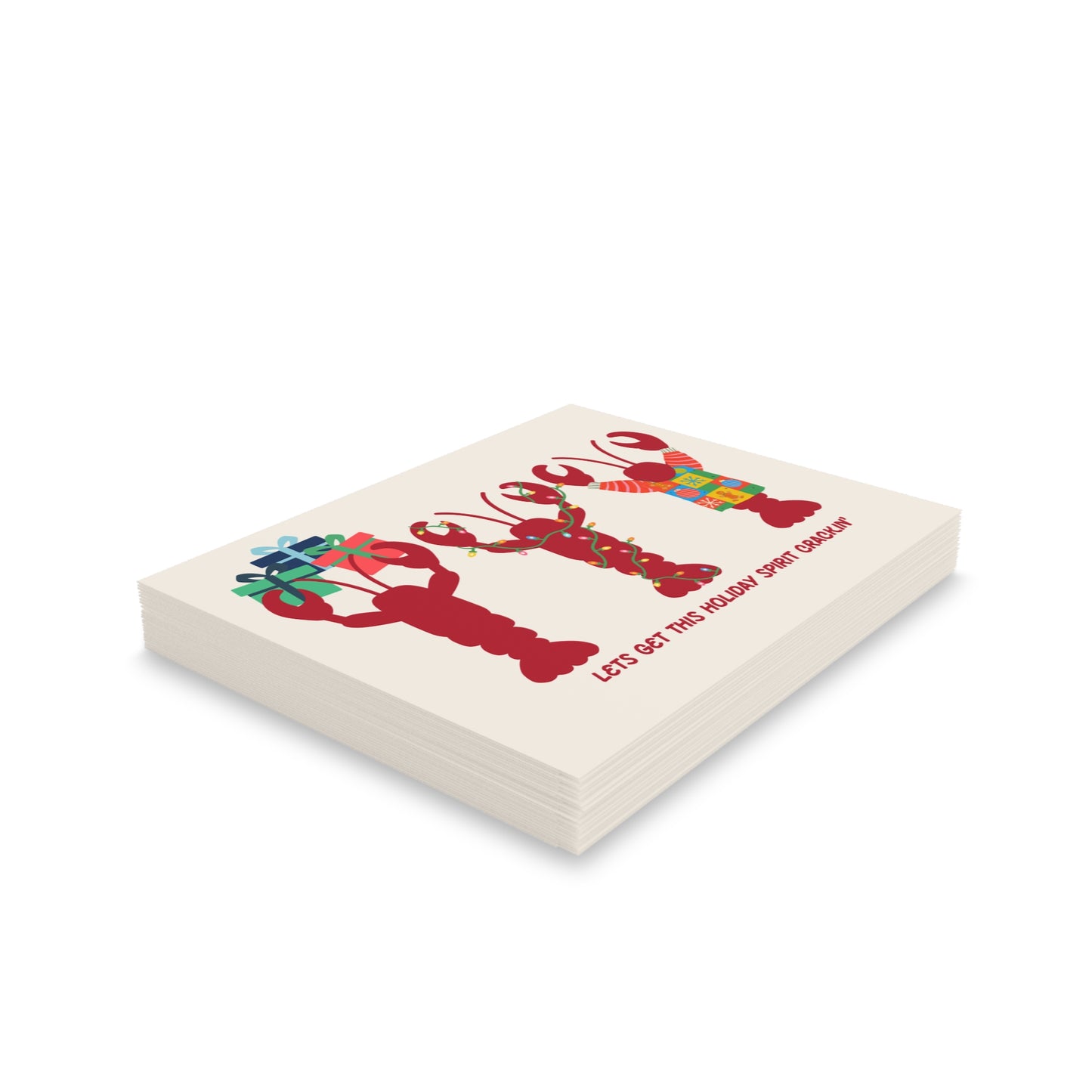 Lets Get This Holiday Spirit Crackin-Holidays Greeting Cards (8, 16, 24 pcs)