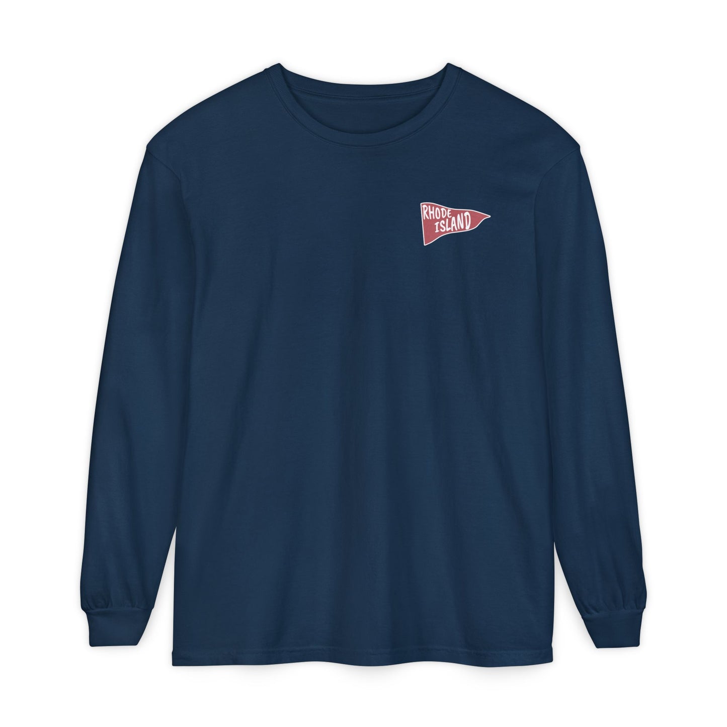 RI College Sketched Unisex Long Sleeve T-Shirt Red Flag