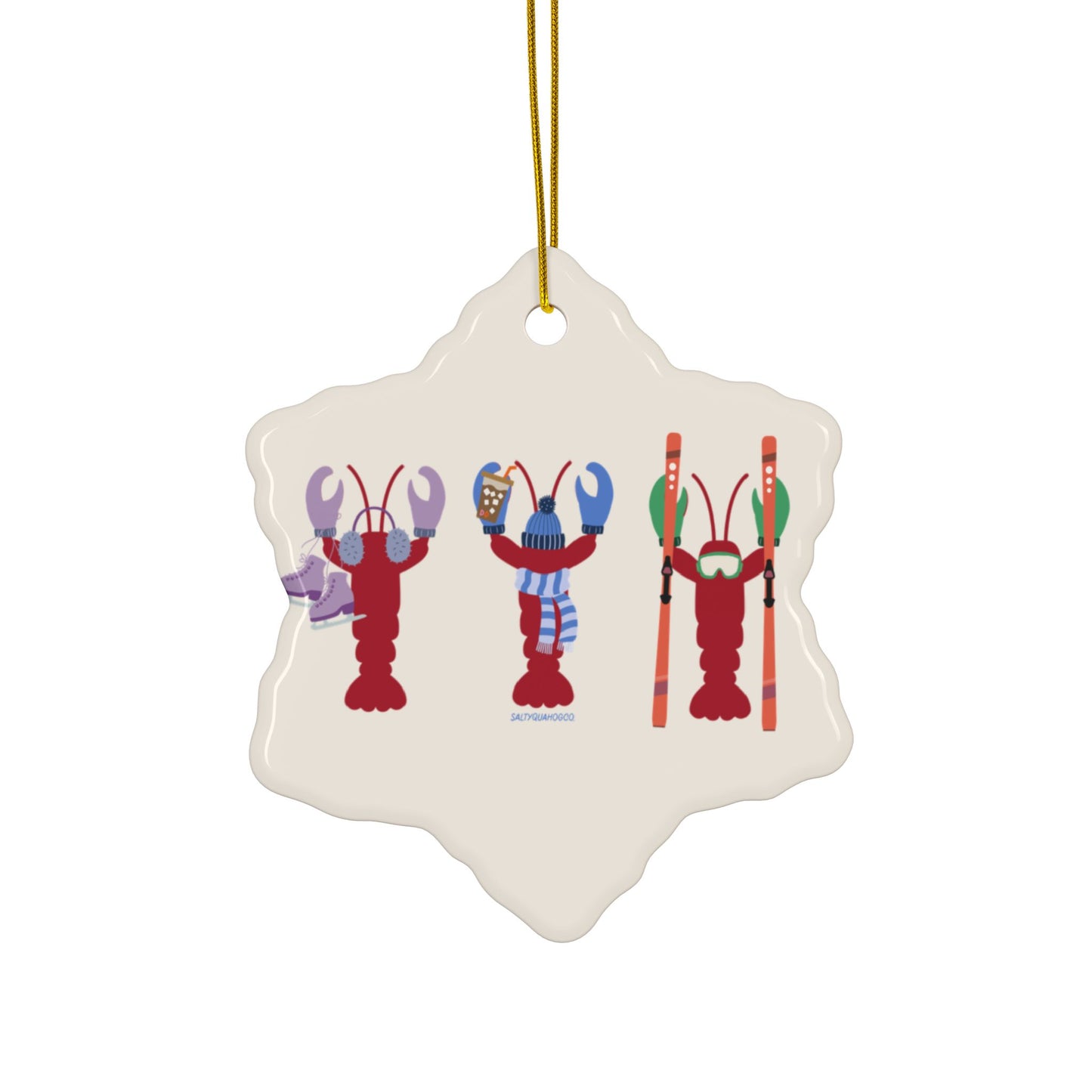 East Coast Winter Lobsters- Ceramic Ornament