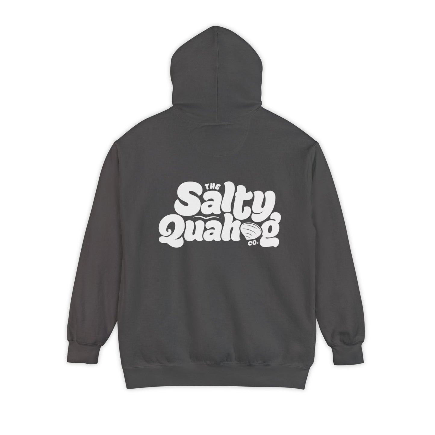 Salty Quahog Hoodie with logo on back