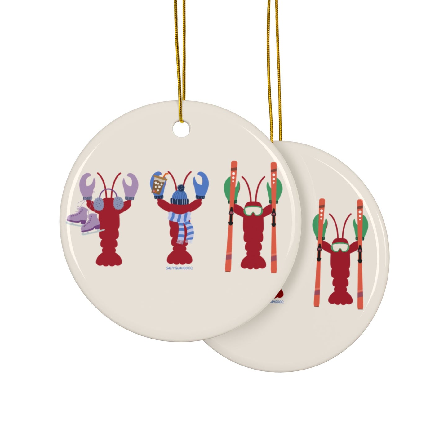 East Coast Winter Lobsters- Ceramic Ornament
