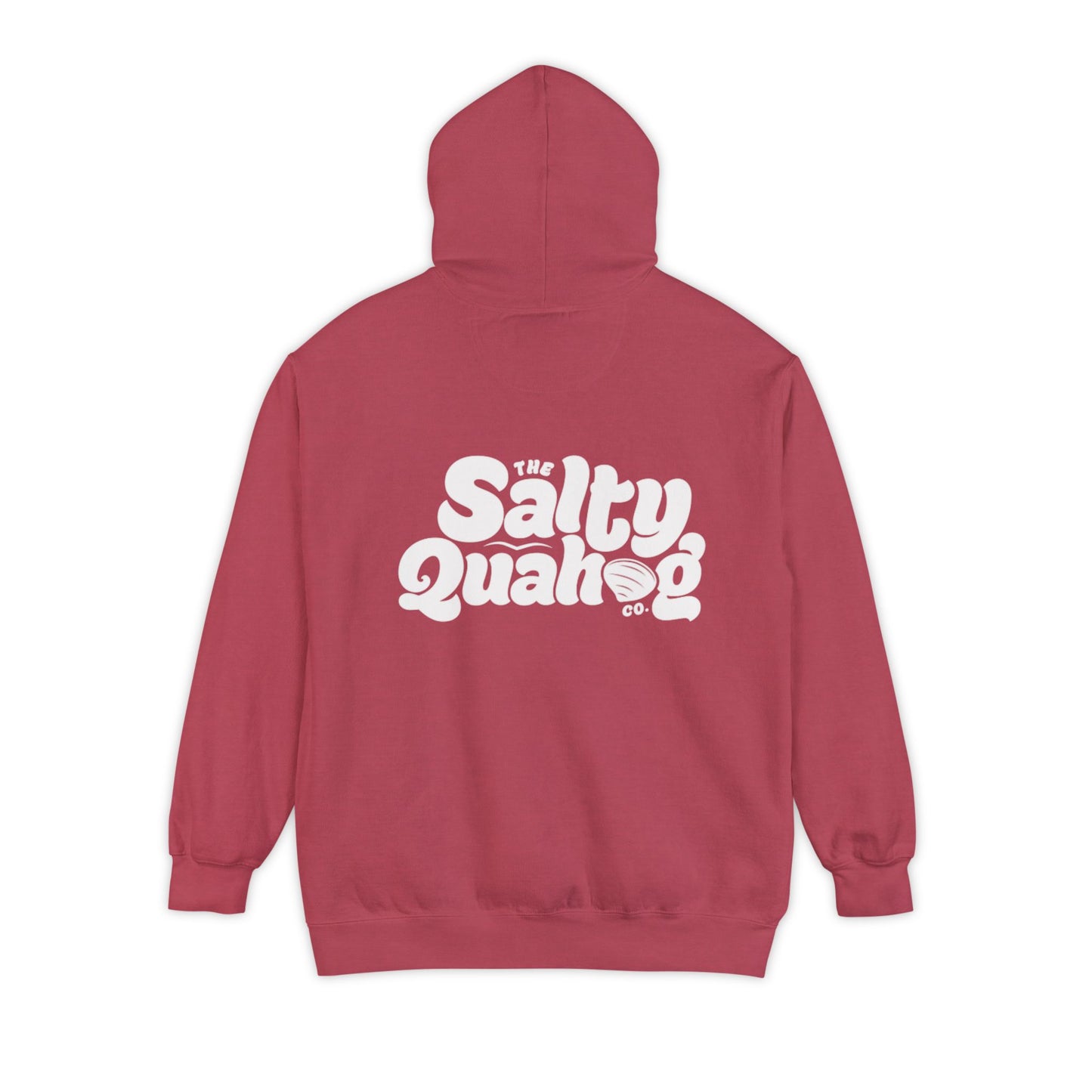 Salty Quahog Hoodie with logo on back
