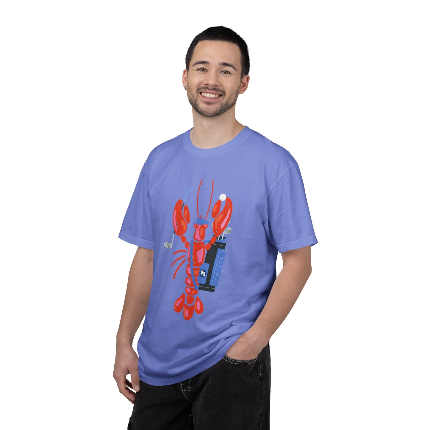 Salty Lobster Golfer- Golfer Coastal Tee